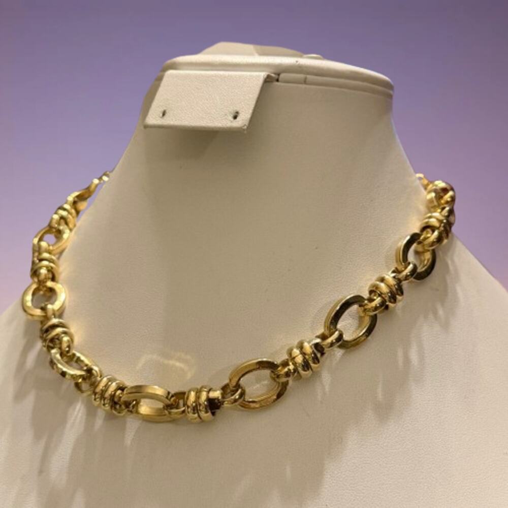 Vintage Francesca Visconti Gold Tone Chunky Link Necklace